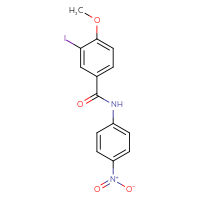 Chemical structure of 3-iodo-4-methoxy-N-(4-nitrophenyl)benzamide - CSSB00020576455
