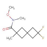 Chemical structure of 6,6-difluoro-N-methoxy-N,2-dimethylspiro[3.3]heptane-2-carboxamide - CSSB02498955561