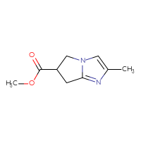 Chemical structure of methyl 2-methyl-5H,6H,7H-pyrrolo[1,2-a]imidazole-6-carboxylate - CSSB00046952072