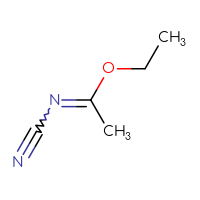 Chemical structure of ethyl N-cyanoethanimidate - CSSB00000749719