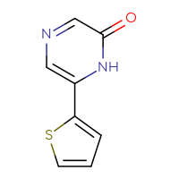 Chemical structure of 6-(thiophen-2-yl)-1,2-dihydropyrazin-2-one - CSSB00012184242
