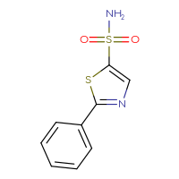 Chemical structure of 2-phenyl-1,3-thiazole-5-sulfonamide - CSSB00102879963