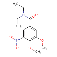 Chemical structure of N,N-diethyl-3,4-dimethoxy-5-nitrobenzamide - CSSB00020600461