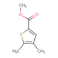 Chemical structure of methyl 4,5-dimethylthiophene-2-carboxylate - CSSB00011435688
