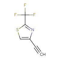 Chemical structure of 4-ethynyl-2-(trifluoromethyl)-1,3-thiazole - CSSB00015929175