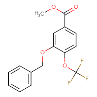 Chemical structure of methyl 3-(benzyloxy)-4-(trifluoromethoxy)benzoate - CSSB06446875991