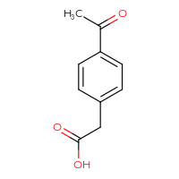 Chemical structure of 2-(4-acetylphenyl)acetic acid - CSSB00000045978