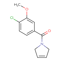 Chemical structure of 1-(4-chloro-3-methoxybenzoyl)-2,5-dihydro-1H-pyrrole - CSSB01994097935