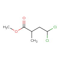Chemical structure of methyl 4,4-dichloro-2-methylbutanoate - CSSB09884697696