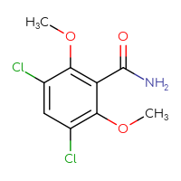 Chemical structure of 3,5-dichloro-2,6-dimethoxybenzamide - CSSB00000040235