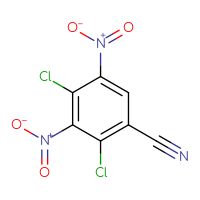 Chemical structure of 2,4-dichloro-3,5-dinitrobenzonitrile - CSSB00009990748