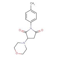 Chemical structure of 1-(4-methylphenyl)-3-(morpholin-4-yl)pyrrolidine-2,5-dione - CSSB00026471148