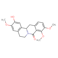Chemical structure of (12bS)-11-hydroxy-3,4,10-trimethoxy-7,8,12b,13-tetrahydro-5H-6-azatetraphen-5-one - CSSB20622561830