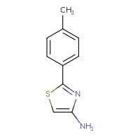 Chemical structure of 2-(4-methylphenyl)-1,3-thiazol-4-amine - CSSB00012178613