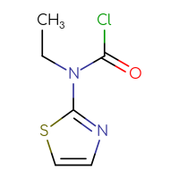 Chemical structure of N-ethyl-N-(1,3-thiazol-2-yl)carbamoyl chloride - CSSB06377876917