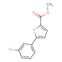 Chemical structure of methyl 5-(3-chlorophenyl)thiophene-2-carboxylate - CSSB00000054159