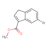 Chemical structure of methyl 5-bromo-1H-indene-3-carboxylate - CSSB00021568486