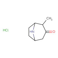 Chemical structure of 2-methyl-8-azabicyclo[3.2.1]octan-3-one hydrochloride - CSSB00025778760