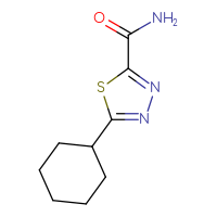 Chemical structure of 5-cyclohexyl-1,3,4-thiadiazole-2-carboxamide - CSSB15024335452