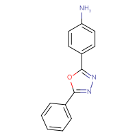 Chemical structure of 4-(5-phenyl-1,3,4-oxadiazol-2-yl)aniline - CSSB00000490366