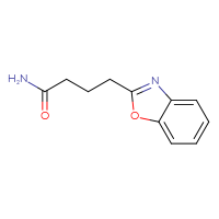 Chemical structure of 4-(1,3-benzoxazol-2-yl)butanamide - CSSB02270736402
