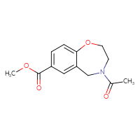 Chemical structure of methyl 4-acetyl-2,3,4,5-tetrahydro-1,4-benzoxazepine-7-carboxylate - CSSB07153038597
