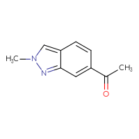 Chemical structure of 1-(2-methyl-2H-indazol-6-yl)ethan-1-one - CSSB00009849099