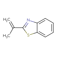 Chemical structure of 2-(prop-1-en-2-yl)-1,3-benzothiazole - CSSB00011101144