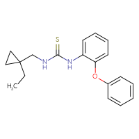 Chemical structure of 3-[(1-ethylcyclopropyl)methyl]-1-(2-phenoxyphenyl)thiourea - CSSB15683028549