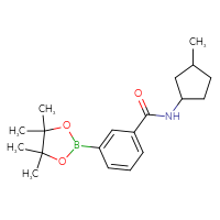 Chemical structure of N-(3-methylcyclopentyl)-3-(4,4,5,5-tetramethyl-1,3,2-dioxaborolan-2-yl)benzamide - CSSB02195991370