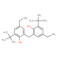 Chemical structure of 2-tert-butyl-6-[(3-tert-butyl-5-ethyl-2-hydroxyphenyl)methyl]-4-ethylphenol - CSSB00016997912