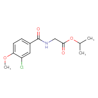 Chemical structure of propan-2-yl 2-[(3-chloro-4-methoxyphenyl)formamido]acetate - CSSB02018695043