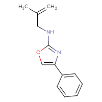 Chemical structure of N-(2-methylprop-2-en-1-yl)-4-phenyl-1,3-oxazol-2-amine - CSSB21495878760
