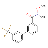 Chemical structure of N-methoxy-N-methyl-3'-(trifluoromethyl)-[1,1'-biphenyl]-3-carboxamide - CSSB06585525084