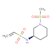 Chemical structure of N-[(3R)-1-methanesulfonylpiperidin-3-yl]ethene-1-sulfonamide - CSSB06269973718