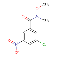 Chemical structure of 3-chloro-N-methoxy-N-methyl-5-nitrobenzamide - CSSB00005868052