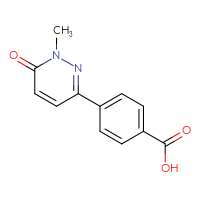 Chemical structure of 4-(1-methyl-6-oxo-1,6-dihydropyridazin-3-yl)benzoic acid - CSSB06270845681