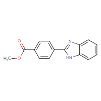 Chemical structure of methyl 4-(1H-1,3-benzodiazol-2-yl)benzoate - CSSB00020634345