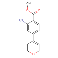 Chemical structure of methyl 2-amino-4-(3,6-dihydro-2H-pyran-4-yl)benzoate - CSSB06594946507