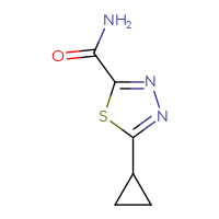 Chemical structure of 5-cyclopropyl-1,3,4-thiadiazole-2-carboxamide - CSSB02270739946