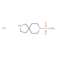Chemical structure of 8-methanesulfonyl-2,8-diazaspiro[4.5]decane hydrochloride - CSSB00015494543