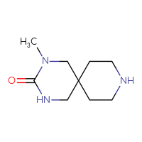 Chemical structure of 2-methyl-2,4,9-triazaspiro[5.5]undecan-3-one - CSSB03552479463