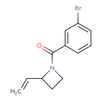 Chemical structure of 1-(3-bromobenzoyl)-2-ethenylazetidine - CSSB06431999981