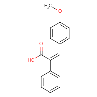 Chemical structure of (2Z)-3-(4-methoxyphenyl)-2-phenylprop-2-enoic acid - CSSB00014948347