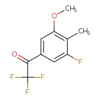 Chemical structure of 2,2,2-trifluoro-1-(3-fluoro-5-methoxy-4-methylphenyl)ethan-1-one - CSSB20813991458
