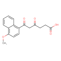 Chemical structure of 6-(4-methoxynaphthalen-1-yl)-4,6-dioxohexanoic acid - CSSB21432523543