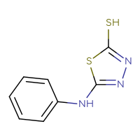 Chemical structure of 5-(phenylamino)-1,3,4-thiadiazole-2-thiol - CSSB00000184117