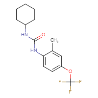 Chemical structure of 1-cyclohexyl-3-[2-methyl-4-(trifluoromethoxy)phenyl]urea - CSSB15370252181