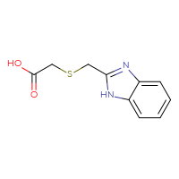 Chemical structure of 2-{[(1H-1,3-benzodiazol-2-yl)methyl]sulfanyl}acetic acid - CSSB00000181157