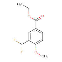 Chemical structure of ethyl 3-(difluoromethyl)-4-methoxybenzoate - CSSB00056077858